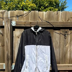 GUESS Two-Tone Black and White Windbreaker